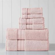 🛀 amrapur overseas 6-piece spunloft towel set, 27 in x 54 in, blush - luxurious and soft bath towels for a blissful experience logo