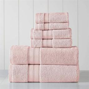 img 4 attached to 🛀 Amrapur Overseas 6-Piece SpunLoft Towel Set, 27 in x 54 in, Blush - Luxurious and Soft Bath Towels for a Blissful Experience