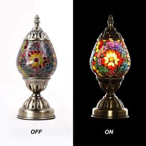 img 2 attached to Marrakech Turkish Table Lamp: Exquisite Mosaic Glass Egg Shaped Night Light for Living Room & Bedroom - Perfect Christmas Decorations and Gift