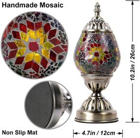 img 1 attached to Marrakech Turkish Table Lamp: Exquisite Mosaic Glass Egg Shaped Night Light for Living Room & Bedroom - Perfect Christmas Decorations and Gift