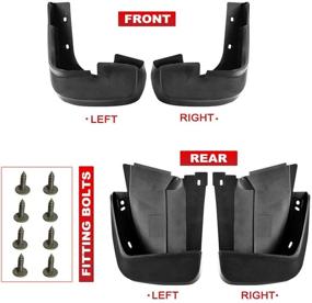 img 3 attached to 🚗 A-Premium Splash Guards Mud Flaps Mudflaps for Honda Civic 2006-2011 Sedan: Front and Rear 4-PC Set