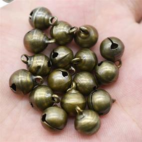 img 1 attached to ✨ Maydahui 100 PCS Small Jingle Bell Vintage Bronze Mini 10mm Alloy Beads - DIY Jewelry Findings, Sewing, Wedding, Doors, and Crafts