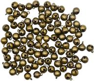 ✨ maydahui 100 pcs small jingle bell vintage bronze mini 10mm alloy beads - diy jewelry findings, sewing, wedding, doors, and crafts logo