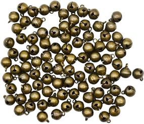 img 4 attached to ✨ Maydahui 100 PCS Small Jingle Bell Vintage Bronze Mini 10mm Alloy Beads - DIY Jewelry Findings, Sewing, Wedding, Doors, and Crafts