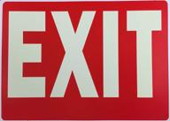 🔆 glow-in-the-dark exit sign 12x9 inches, photoluminescent - (4 pack) by natraco logo
