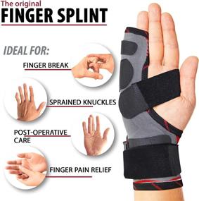 img 2 attached to 🖐️ ORTONYX Boxer Fracture Splint for 4th or 5th Finger Immobilization - Immobilizer Brace for Broken Fingers and Metacarpal Support | Model ACKB434