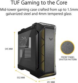 img 3 attached to 💻 Корпус компьютера ASUS TUF Gaming GT501 Mid-Tower: EATX совместимый с USB 3.0 передней панелью - GT501/GRY/С ручкой