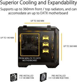 img 2 attached to 💻 Корпус компьютера ASUS TUF Gaming GT501 Mid-Tower: EATX совместимый с USB 3.0 передней панелью - GT501/GRY/С ручкой