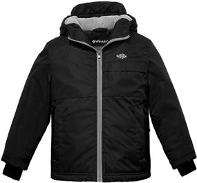 img 4 attached to Wantdo Boy's Waterproof Snowboarding Jacket - 🧥 Windproof Ski Coat with Hood - Winter Outdoor Outwear