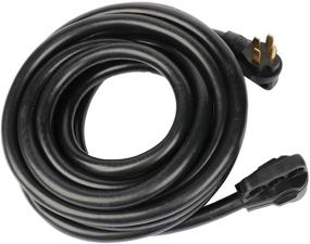 img 2 attached to 🔌 SCITOO RV Cord 50Amp 36Ft- Reliable Extension Power Supply Cable for Trailer Motorhome Camper- Black, NEMA 14-50 RV Extension Cords, 6AWG3C + 8AWG1C, ETL/CETL Listed