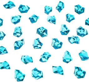 img 2 attached to 💎 500g Simuer Acrylic Ice Rock Cubes Jewels Gems, Faux Diamond Crystals Treasure Gems Fake Crushed Ice Rocks for Table Decorations, Vase Fillers, Fishbowl Beads - Perfect Wedding or Birthday Gift