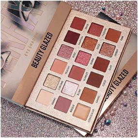 img 3 attached to 🎨 18-Color Matte Shimmer Glitter Eyeshadow Palette | Multi-Reflective Shades | Highly Pigmented Waterproof Eye Shadow | New Nude Makeup Powder Palette