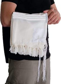 img 3 attached to 🧣 Women's Tallit Prayer Scarves & Wraps with Tzitzit - Cotton Mitzvah Accessories