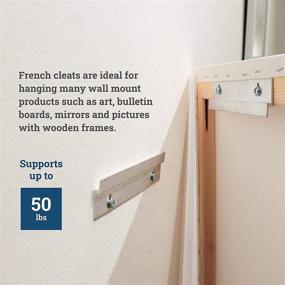 img 2 attached to 🖼️ 6 Inch French Cleat Picture Hanger Kit - 3 Pairs - Small Z Bar Hanger | Supports 50 lbs - Z Clip Mirror Hanging Hardware