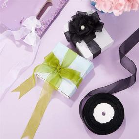 img 1 attached to 🎀 Versatile 5-Roll Sheer Organza Ribbon: 1 Inch x 250 Yards - Perfect for DIY Crafts, Bouquet Wrapping, Wreath Decoration, Wedding Party Decor, and more! Includes 5 Colors.