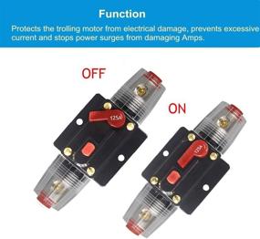 img 3 attached to 🔌 WOHHOM 125A Audio Circuit Breaker & Fuse Holder for Car Stereo & Inverter, Manual Reset, 12V-24V DC Protection