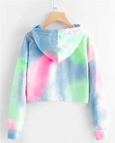 img 1 attached to 🎨 Cute Tie Dye Hoodies for Girls: Trendy Crop Tops, Long Sleeve Casual Sweatshirts (3-12 Yrs)