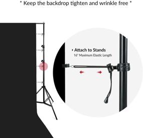 img 3 attached to 📸 Julius Studio 6ft x 9ft Black Soft Fabricated Backdrop Muslin for Photo & Video Shooting, Streaming, Chromakey - Premium Photography Studio with 4 Clip Holders, JSAG102