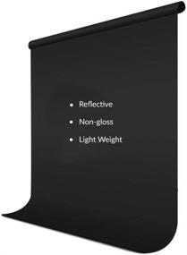 img 2 attached to 📸 Julius Studio 6ft x 9ft Black Soft Fabricated Backdrop Muslin for Photo & Video Shooting, Streaming, Chromakey - Premium Photography Studio with 4 Clip Holders, JSAG102