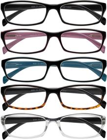 img 3 attached to 👓 5 Pairs of Fashionable Ladies' Reading Glasses with High-Quality Design and Spring Hinges - Optimized for Women