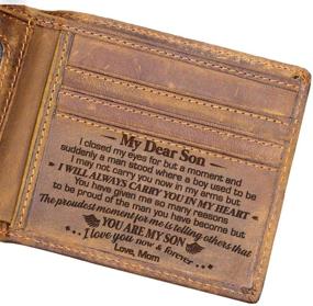 img 4 attached to Forever AMZ W04 008 Engraved Bifold Wallet - MomSon Men's Accessories: Wallets, Card Cases & Money Organizers