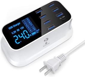 img 4 attached to 🔌 Ultimate USB C Charging Station: 8-Port Fast Charger with LCD Display for iPhone 12 and More