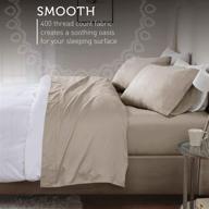 🛏️ 400tc premium breathable 100% cotton queen sheets set – hyde lane, 4 piece bed sheets sets – fitted, flat sheet & shams, deep pocket fits up to 14” mattress – retains extra elasticity logo