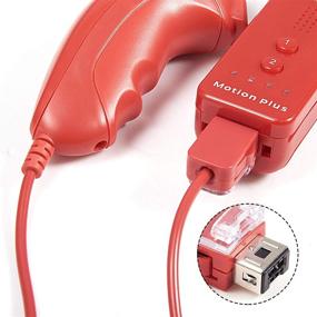 img 2 attached to 🎮 LUXMO PREMIUM 2 Packs Wii Nunchuck Controllers - Red, Nunchuck Controllers for Wii U, Replacement Controllers for WII U Video Game