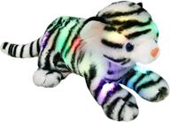 🐯 houwsbaby led light-up floppy bengal tiger stuffed animal plush toy - glow pillow night lights for kids toddler girls, 13'' - perfect birthday gift logo