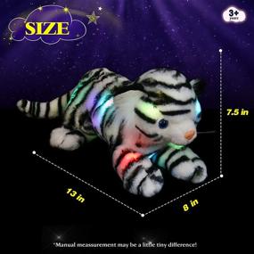 img 3 attached to 🐯 Houwsbaby LED Light-Up Floppy Bengal Tiger Stuffed Animal Plush Toy - Glow Pillow Night Lights for Kids Toddler Girls, 13'' - Perfect Birthday Gift