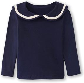 img 4 attached to 👚 ContiKids Girls' Peter Collar Blouse - Trendy Clothing for Girls