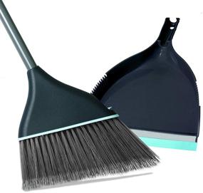 img 4 attached to 🧹 Guay Clean Angled Broom and Dustpan: Effortless Sweeping for Home, Kitchen, and Office Floors - Adjustable Handle, Dust/Dirt/Debris Collection - Built-in Broom Comb - Blue