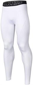 img 4 attached to ARSUXEO Men's Compression Tights Running Pants Baselayer Legging K3: Optimize Your Performance!