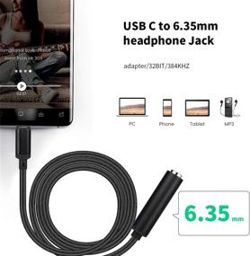 img 3 attached to 🎧 Адаптер звука USB Type C на 1/4 дюймовую аудиовходную розетку - Аудиоадаптер TRS 6.35 мм для USB C на 1/8 дюймовую стереоплаговую аудиорозетку (3 фута/1 метр) для усилителей, микшеров, домашних кинотеатров, наушников