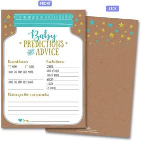 img 3 attached to Set of 50 Gender Neutral Baby Shower Prediction and Advice Cards in Mason Jars - Perfect Baby Shower Games, Decorations, and Favors