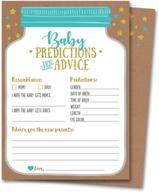 set of 50 gender neutral baby shower prediction and advice cards in mason jars - perfect baby shower games, decorations, and favors логотип