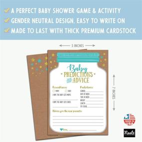 img 2 attached to Set of 50 Gender Neutral Baby Shower Prediction and Advice Cards in Mason Jars - Perfect Baby Shower Games, Decorations, and Favors