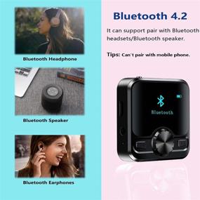 img 2 attached to 🎧 Портативный MP3 плеер с Bluetooth, 16 ГБ памяти, клипом и наушниками - идеально для детей: радио FM, голосовой регистратор, поддержка электронных книг.