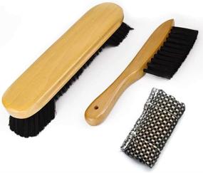 img 4 attached to 🎱 9-Inch Wooden Billiards Pool Table and Rail Brush Set: EUROSCRUBBY with Cue Shaft Cloth Slicker Cleaner
