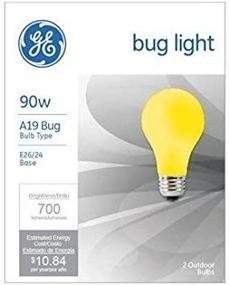 img 1 attached to 🐛 GE Lighting Yellow Bug Light Bulb, 90W, 2-Pack by GE Lighting