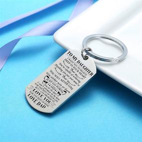 img 2 attached to 🔑 Nimteve Keychain - Special Gift for Grandson or Granddaughter - Engraved from Grandma, Mom, Dad - Expressing Love and Support - Ideal for Birthdays, Graduation - Military Air Force Navy Coast Guard-Inspired Dog Tag - Adorable Jewelry (For My Granddaughter)