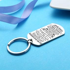 img 1 attached to 🔑 Nimteve Keychain - Special Gift for Grandson or Granddaughter - Engraved from Grandma, Mom, Dad - Expressing Love and Support - Ideal for Birthdays, Graduation - Military Air Force Navy Coast Guard-Inspired Dog Tag - Adorable Jewelry (For My Granddaughter)