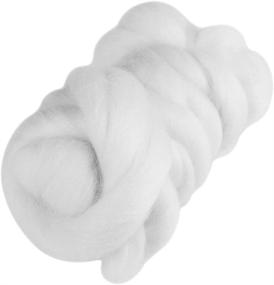 img 1 attached to 🧵 Vibrant 2oz Wool Roving Roll for Needle Felting, Hand Spinning, Sewing, and Trimming