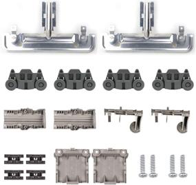 img 2 attached to 🧹 Enhanced Dishwasher Metal Rack Adjuster Kit W10712394 for Whirlpool Ken-more Dishwasher - Replaces W10350376 AP5956100 - Includes Bonus 4 Pack W10195416 Dishwasher Lower Rack Wheels