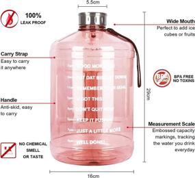 img 2 attached to OSVAW 1 Gallon/128oz Water Bottle with Time Marker & Motivational Quotes, BPA-free Leak-proof Water Jug for Fitness, Gym, Indoor Yoga, Outdoor Sports - Improved SEO