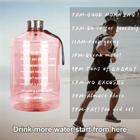 img 3 attached to OSVAW 1 Gallon/128oz Water Bottle with Time Marker & Motivational Quotes, BPA-free Leak-proof Water Jug for Fitness, Gym, Indoor Yoga, Outdoor Sports - Improved SEO