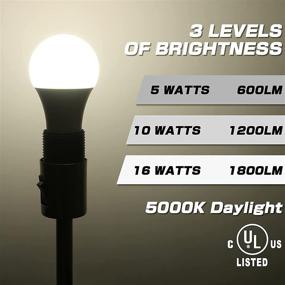 img 1 attached to 💡 Zorykn Daylight LED Bulbs: 50W, 100W, and 150W Equivalents - High Lumens 600, 1200, 1800