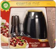 🍒 air wick essential oils diffuser mist starter kit (gadget + 1 refill) - merry cherry holiday scent, 10.4 ounce, air freshener logo