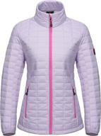 🧥 little donkey andy women's lightweight puffer jacket, warm hiking jacket with eco-friendly synthetic insulation логотип