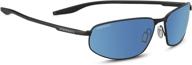 🕶️ serengeti matera 8725 sunglasses - satin black frames with polarized 555nm blue lenses логотип